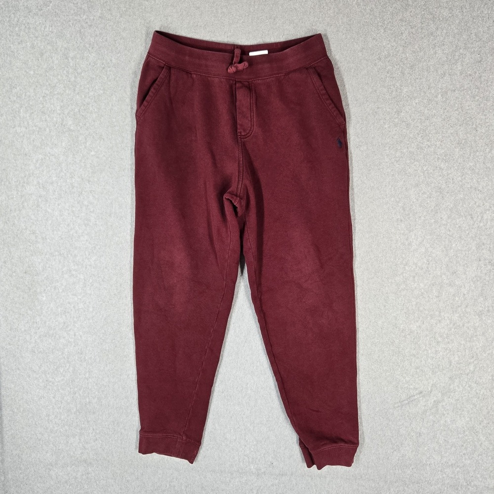 Polo Ralph Lauren Boys Activewear Pants LG 18-20 Burgundy Embroidered Pockets